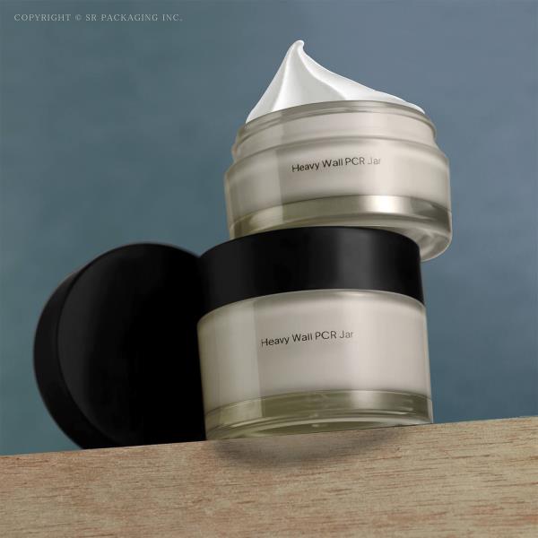 Heavy Wall PCR PET Jar for the Eco Skincare Premiums